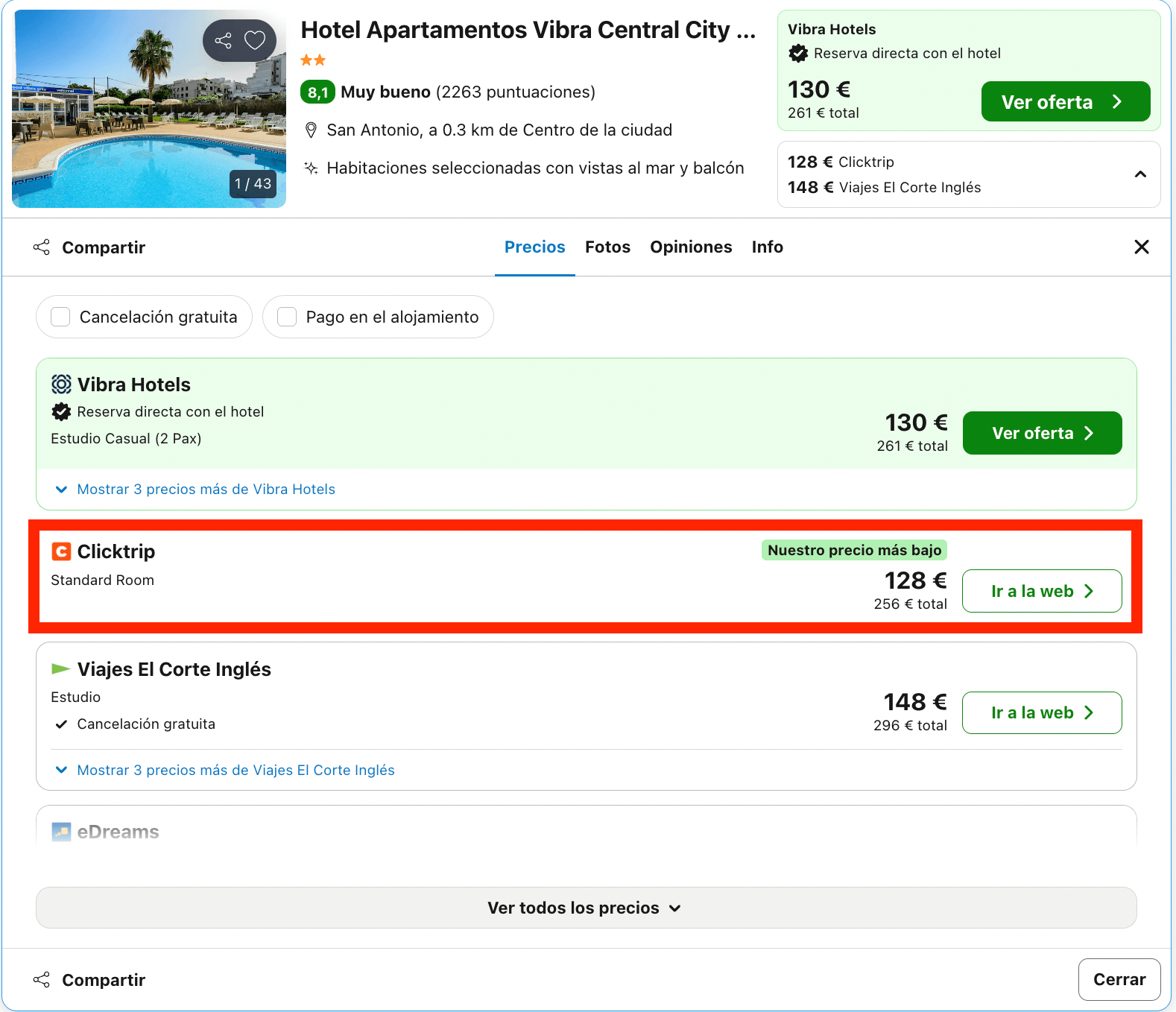 Finde en Ibiza: espectacular aparthotel en la playa a partir de 64€ p.p./noche