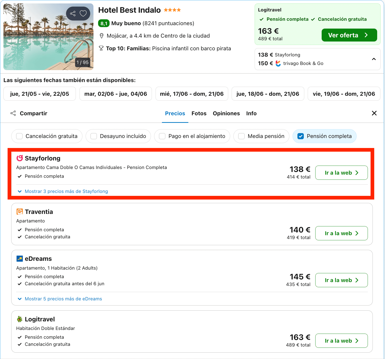 Costa de Almería: hotel 4* a un paso de la playa con pensión completa a partir de 69€ p.p./noche