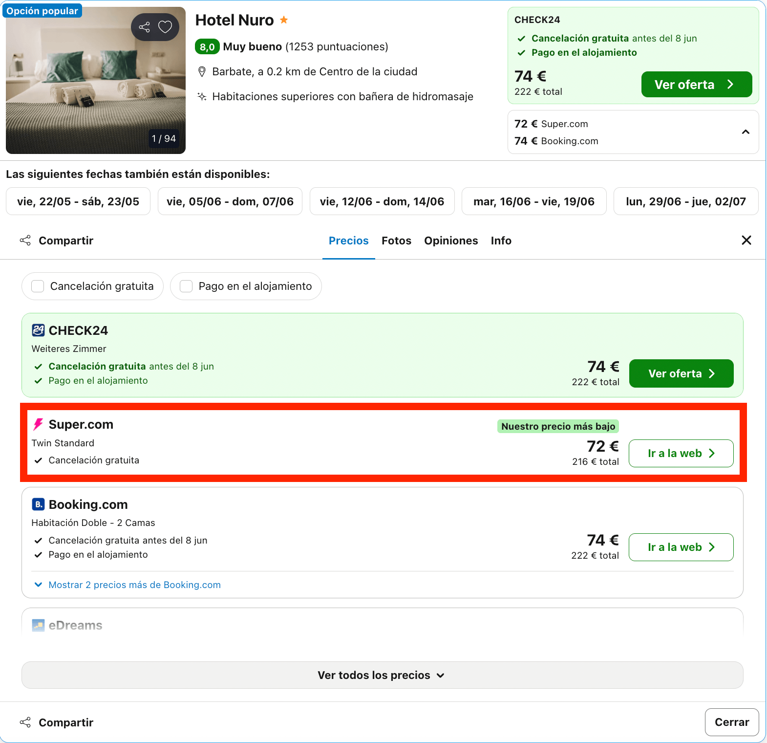 Encantador y sencillo hotel ideal para una escapada romántica en la Costa de la Luz desde 36€ p.p./noche