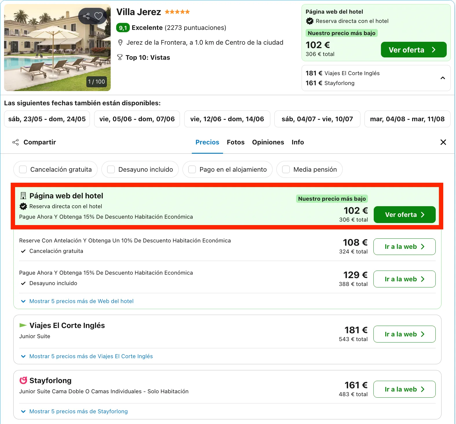 Elegante mansión mediterránea convertida en hotel 5* a partir de 51€ p.p./noche
