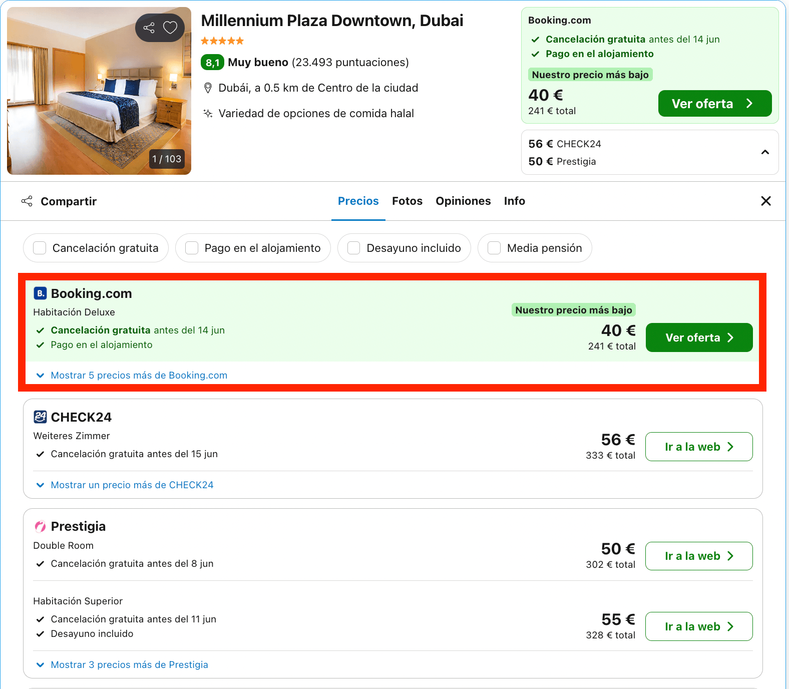 Dubái de lujo: vuelos directos con Emirates + 7 noches en un espectacular hotel 5* a partir de 854€