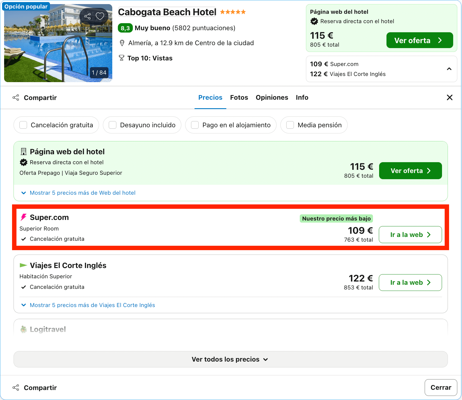 Vacaciones de última hora en Cabo de Gata: hotel 4* en la playa a partir de 54€ p.p./noche