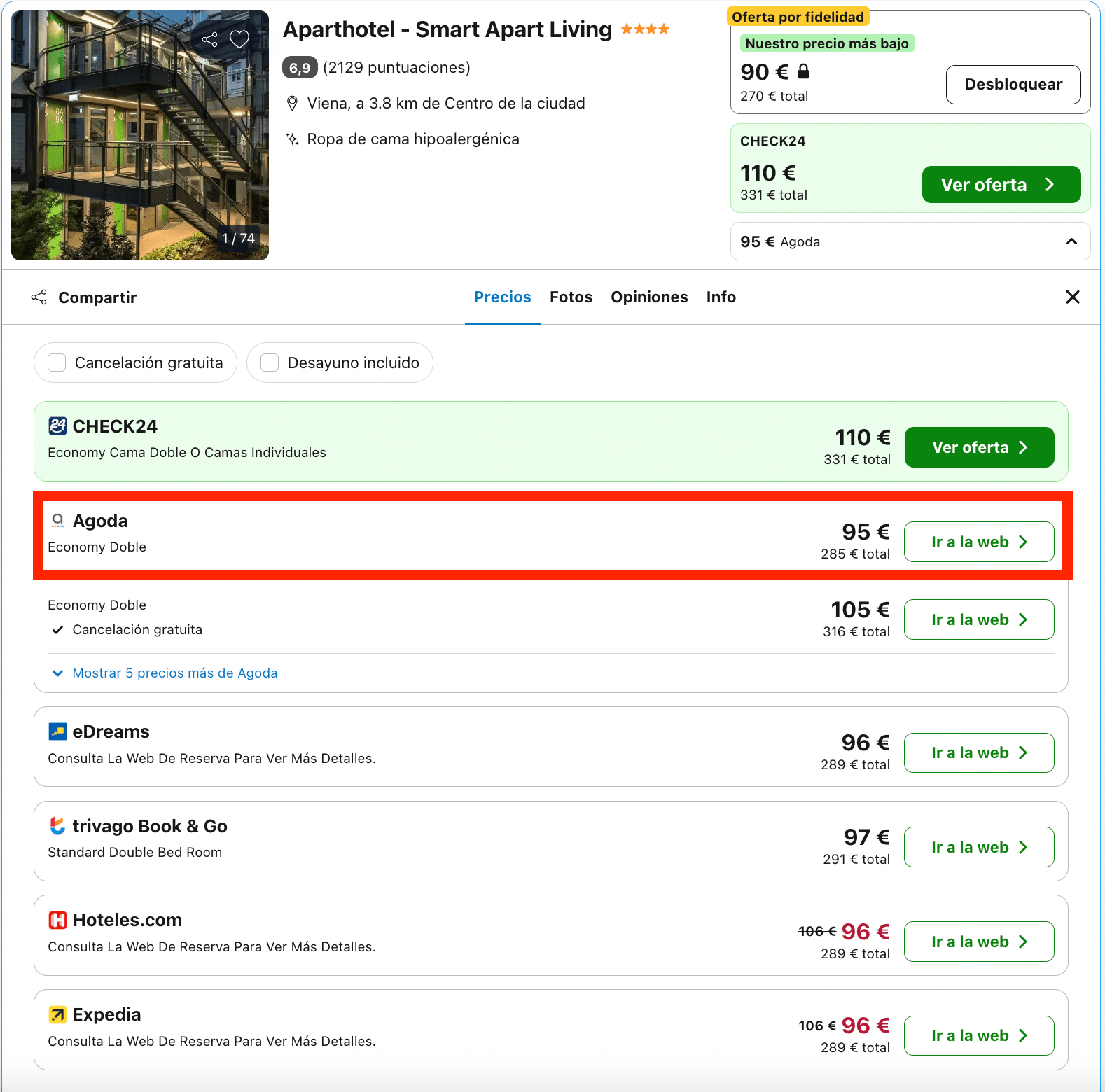 Vuelos a Viena + 4 noches en un moderno aparthotel desde 185€