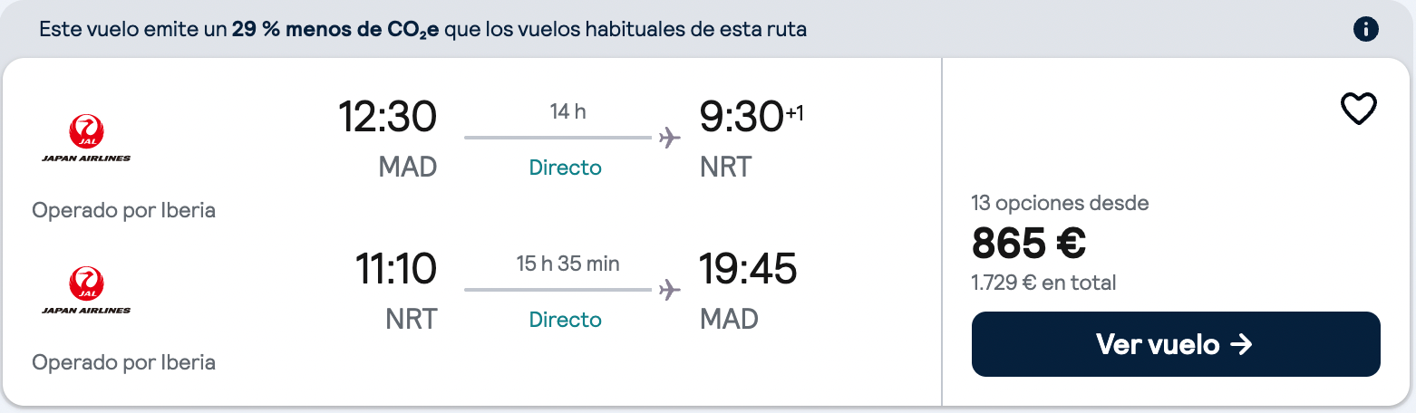 Vuelos directos a Tokio con Iberia desde 865€