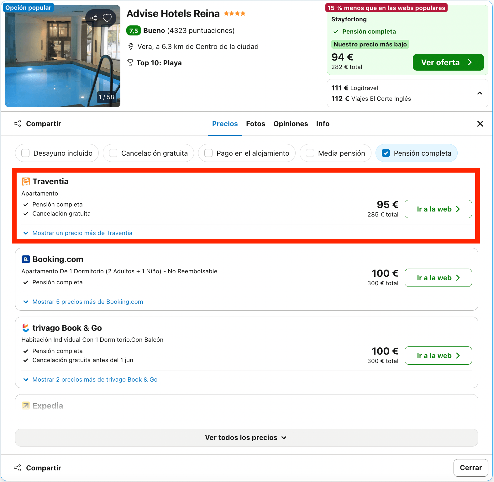 Verano en un hotel 4* de la Costa de Almería con todas las comidas incluidas por menos de 50€