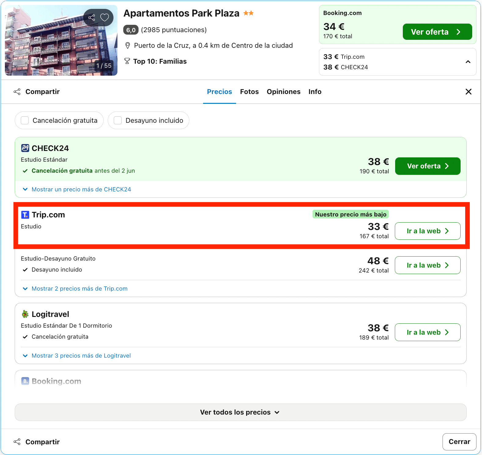 Vacaciones de última hora en Tenerife: aparthotel a pie de playa desde 16€ p.p./noche