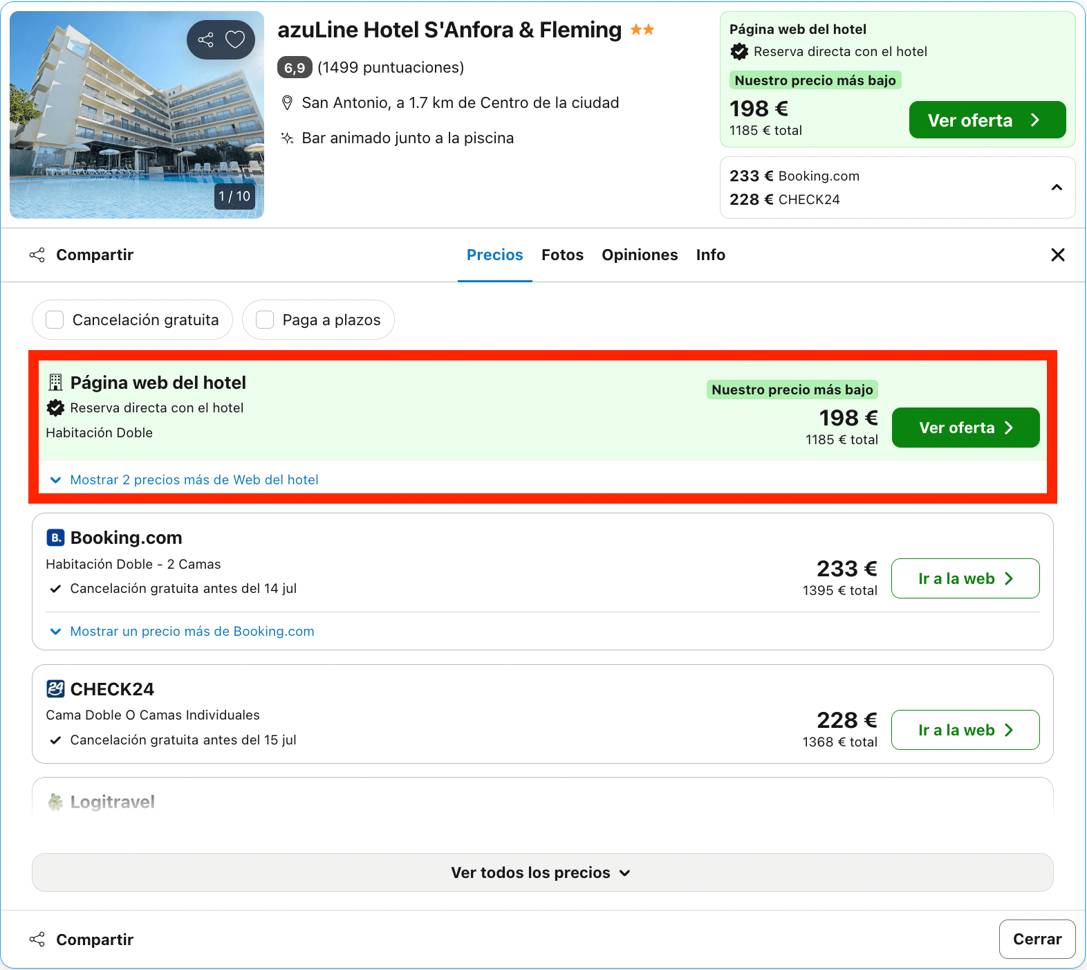 Vuelos a Ibiza + 6 noches desde 620€