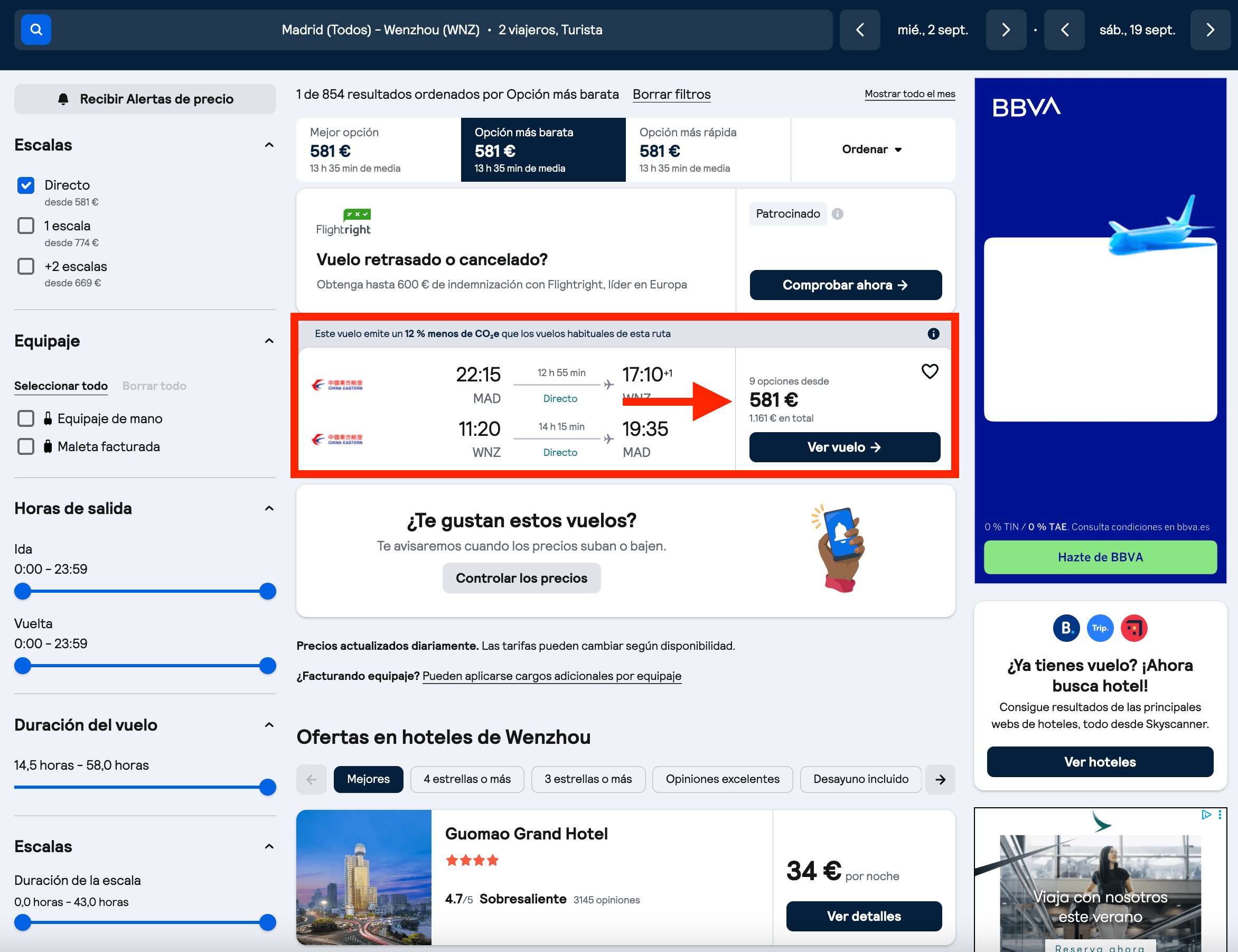 Vuelos directos a China desde 581€