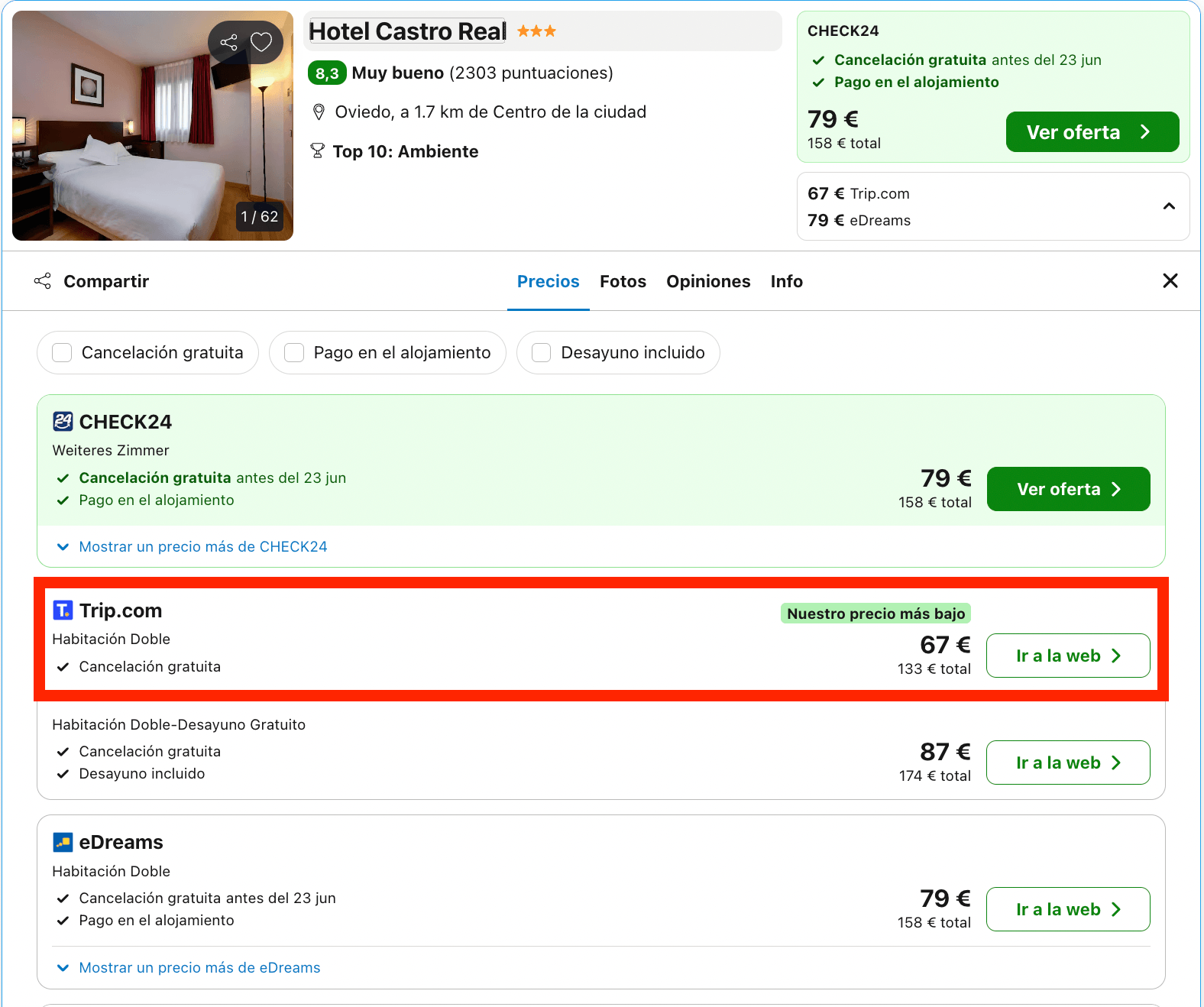 Fin de semana en un acogedor hotel de Oviedo desde 33€ p.p./noche