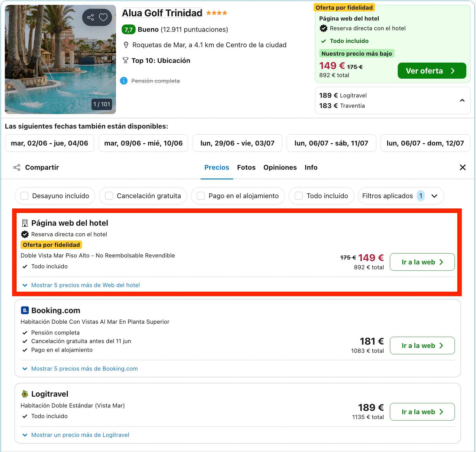 Roquetas de Mar: resort 4* en la playa con desayuno, almuerzo y cena desde 74€ p.p./noche