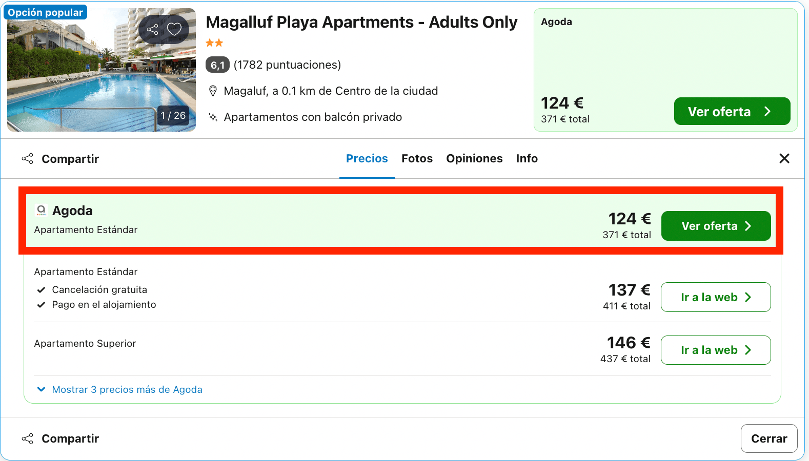 Aparthotel en Magaluf solo para adultos a pocos pasos de la playa desde 62€ p.p./noche