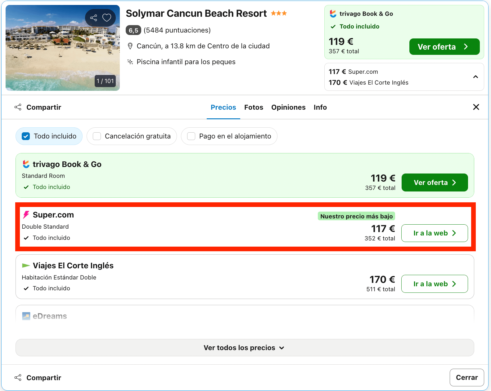 Agosto en Cancún: hotel 4* a pie de playa con todo incluido desde 58€ p.p./noche
