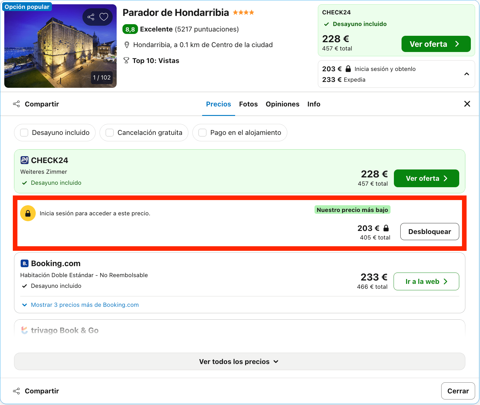 Parador que fue el castillo de Carlos V desde 101€ p.p./noche