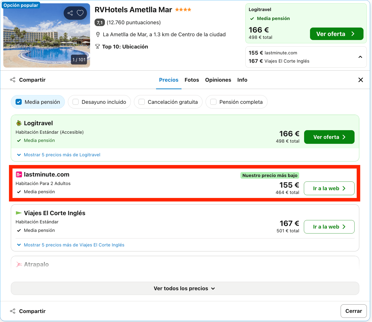 Hotel 4* con cocina internacional en vivo y media completa desde 77€ p.p./noche