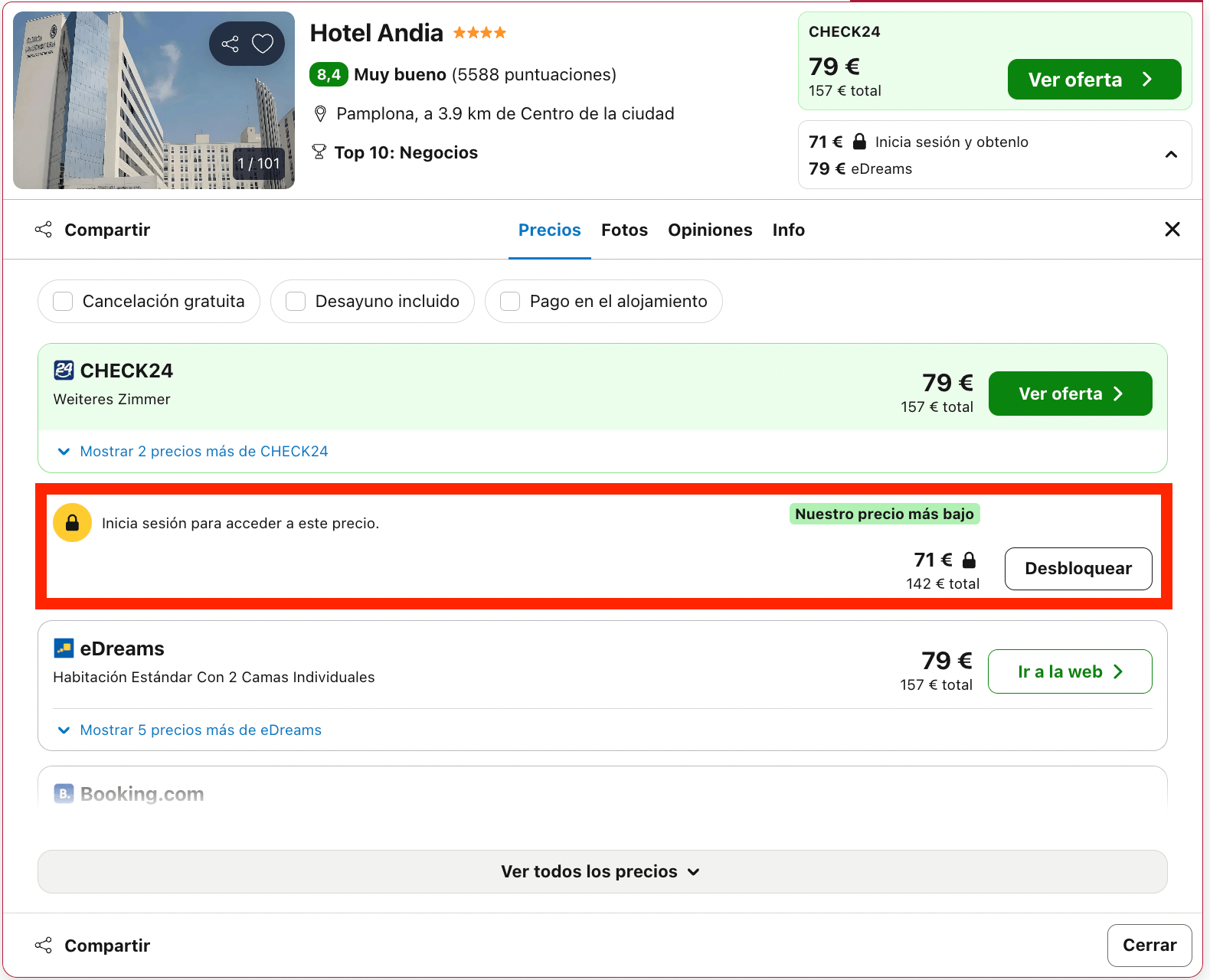 Fin de semana en un fantástico hotel 4* de Pamplona desde 35€ p.p./noche