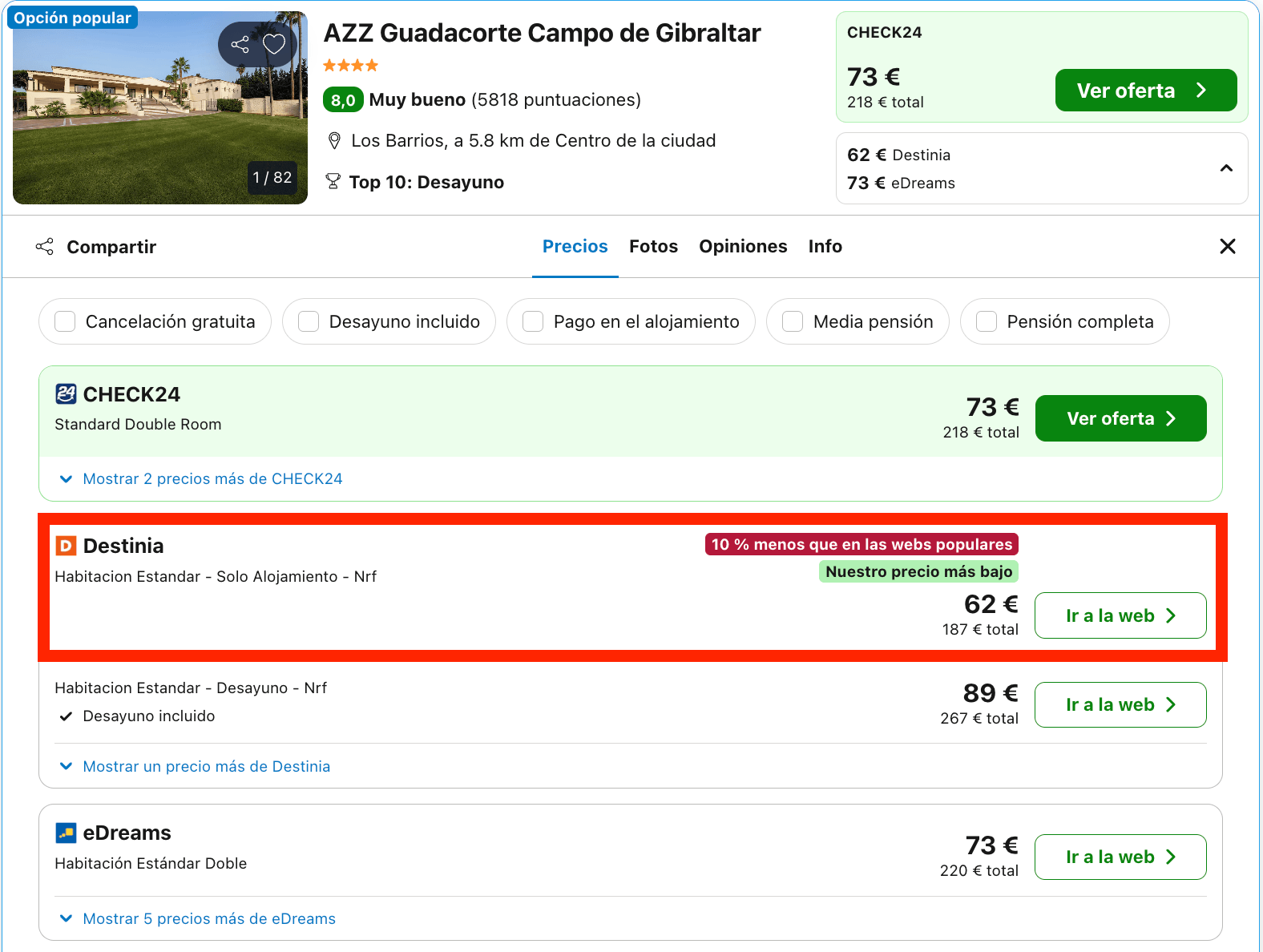 Vacaciones de última hora en el Campo de Gibraltar: hotel 4* desde 31€ p.p./noche