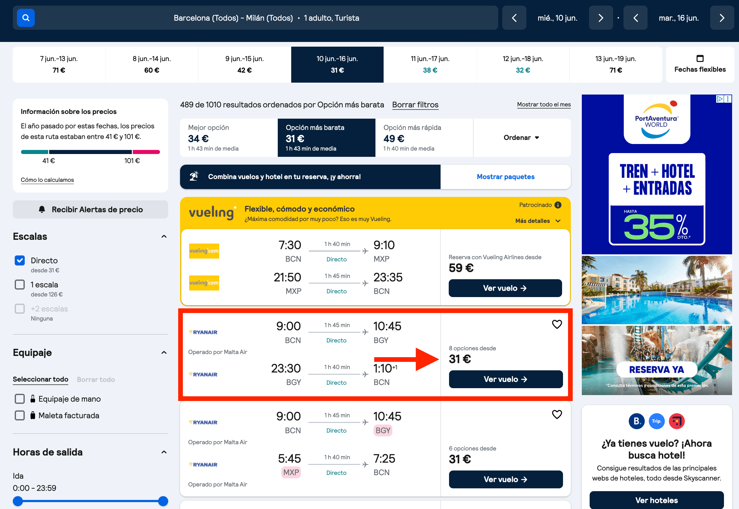 Vuelos a Milán + 6 noches en un hotel junto a una parada de tranvía desde 559€ p.p.