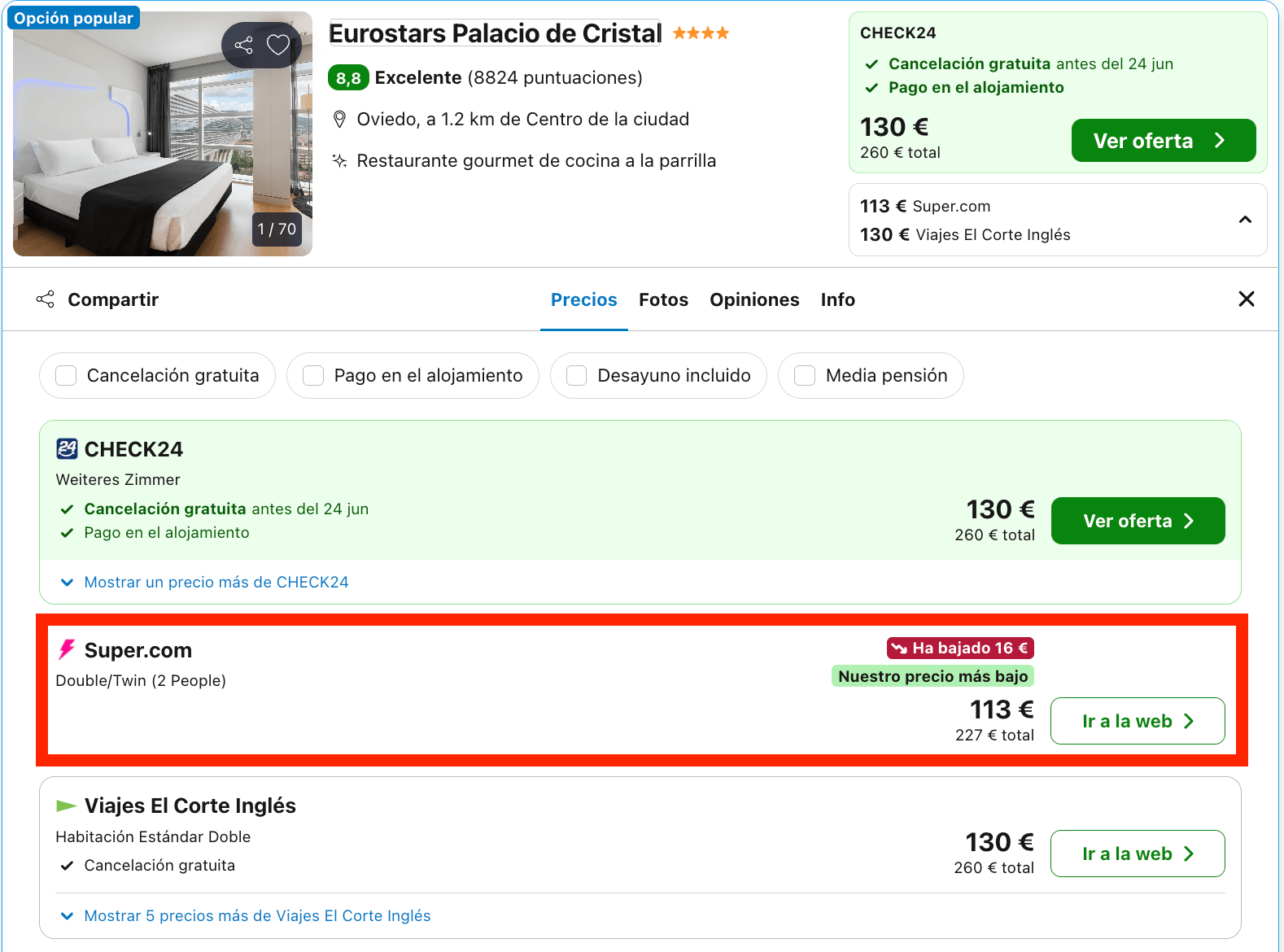 Fin de semana en Oviedo: hotel Eurostars 4* con características de diseño únicas desde 56€ p.p./noche