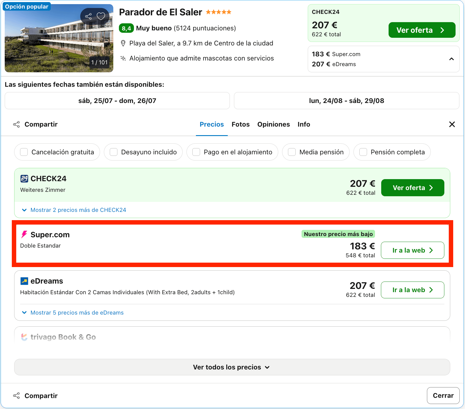 Parador escondido entre el Parque Natural de la Albufera y el mar Mediterráneo desde 91€ p.p./noche