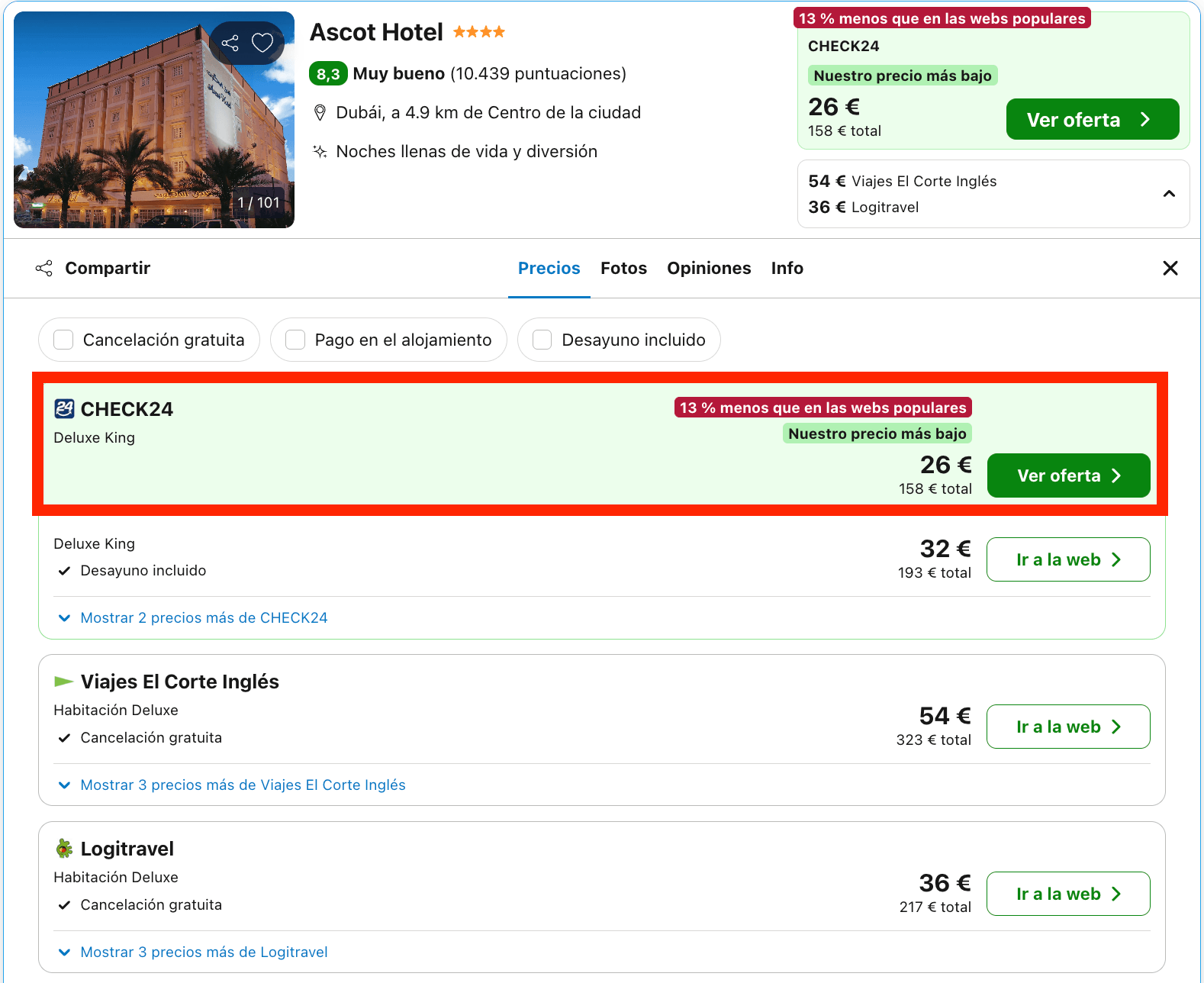 Vuelos directos a Dubái con Emirates + 6 noches en un hotel 4* desde 512€ p.p.