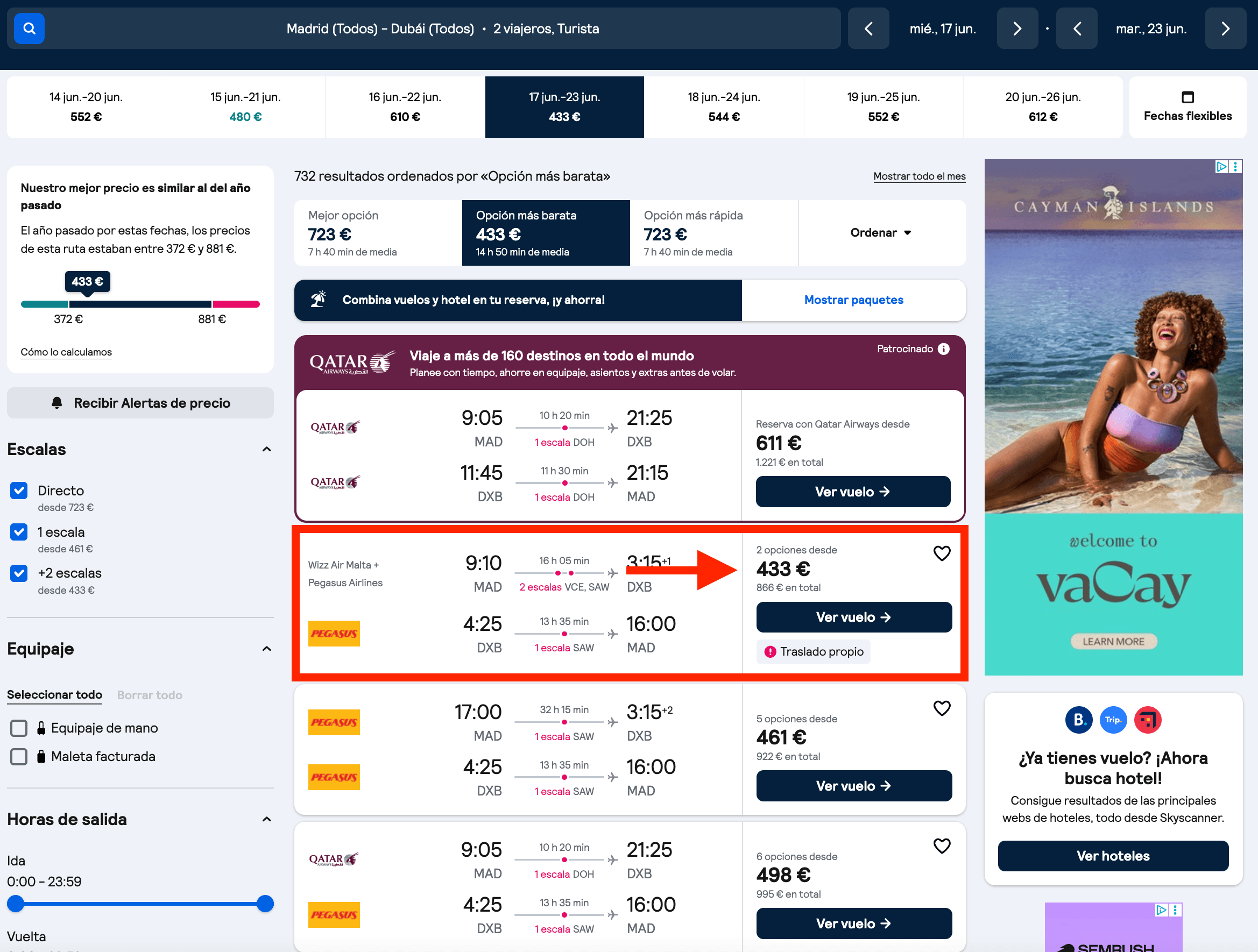 Vuelos directos a Dubái con Emirates + 6 noches en un hotel 4* desde 512€ p.p.
