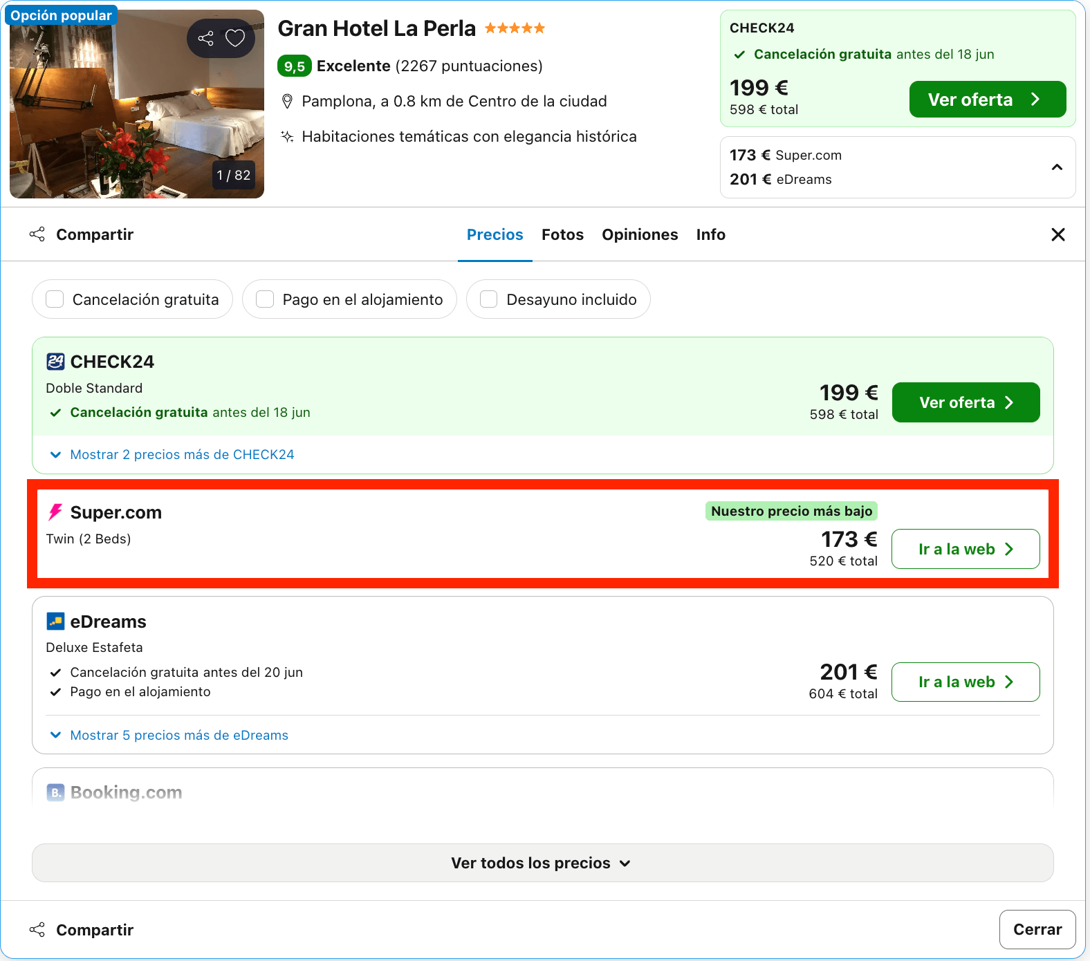 Espectacular hotel 5* en el centro de Pamplona desde 86€ p.p./noche