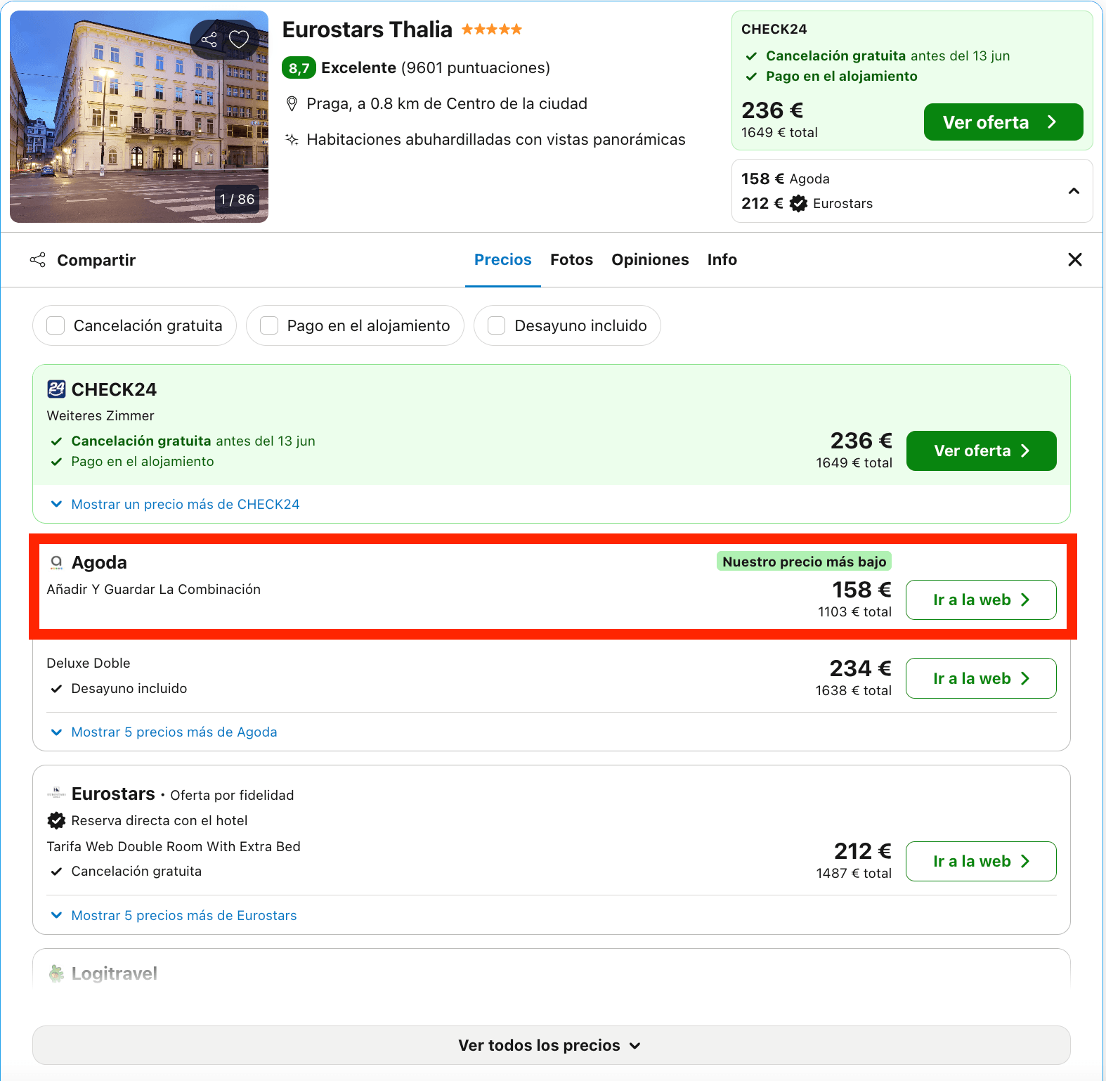 Escapada de lujo a Praga: vuelos directos + 7 noches en un hotelazo 5* desde 646€ p.p.