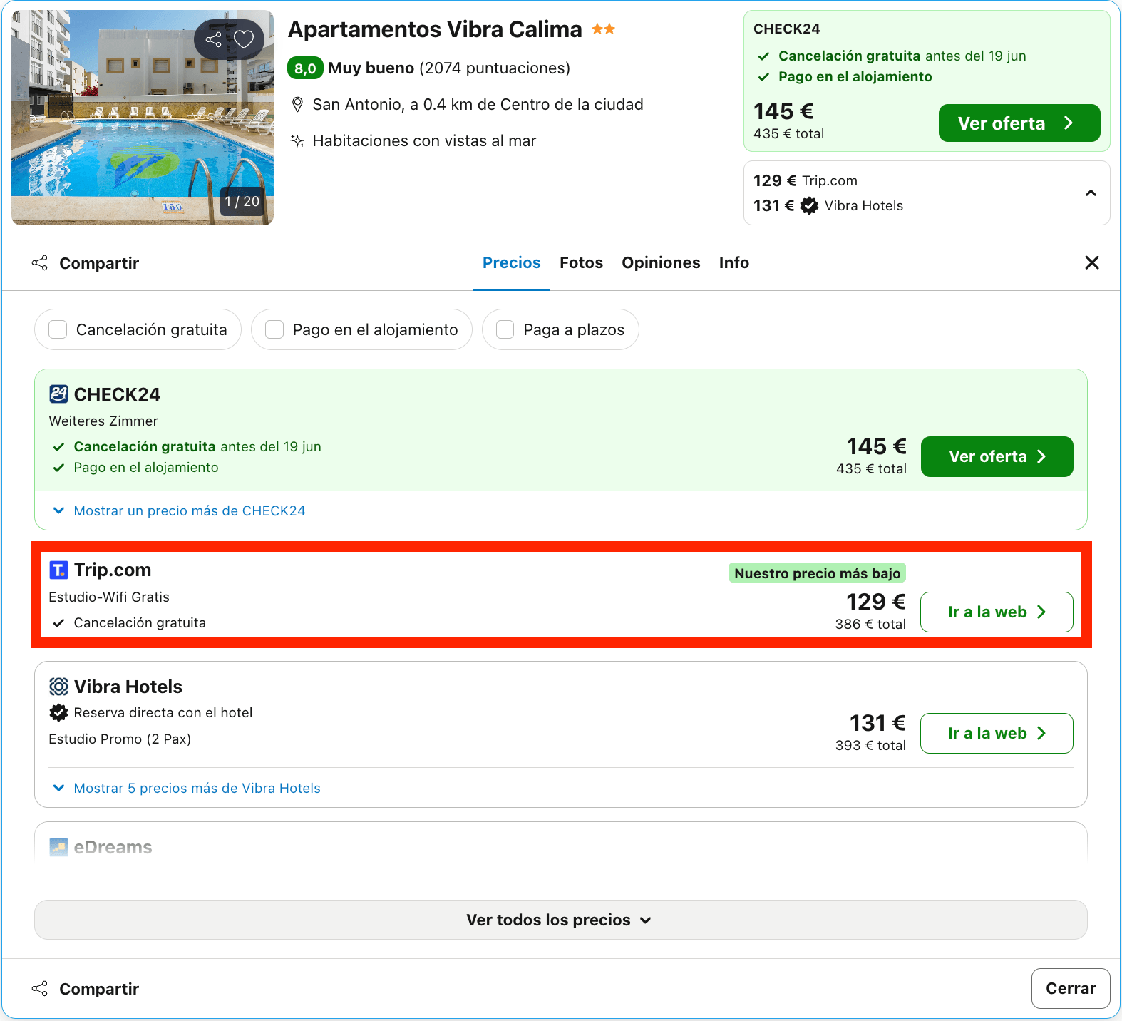 Aparthotel solo para adultos en una de las mejores zonas de Ibiza desde 64€ p.p./noche