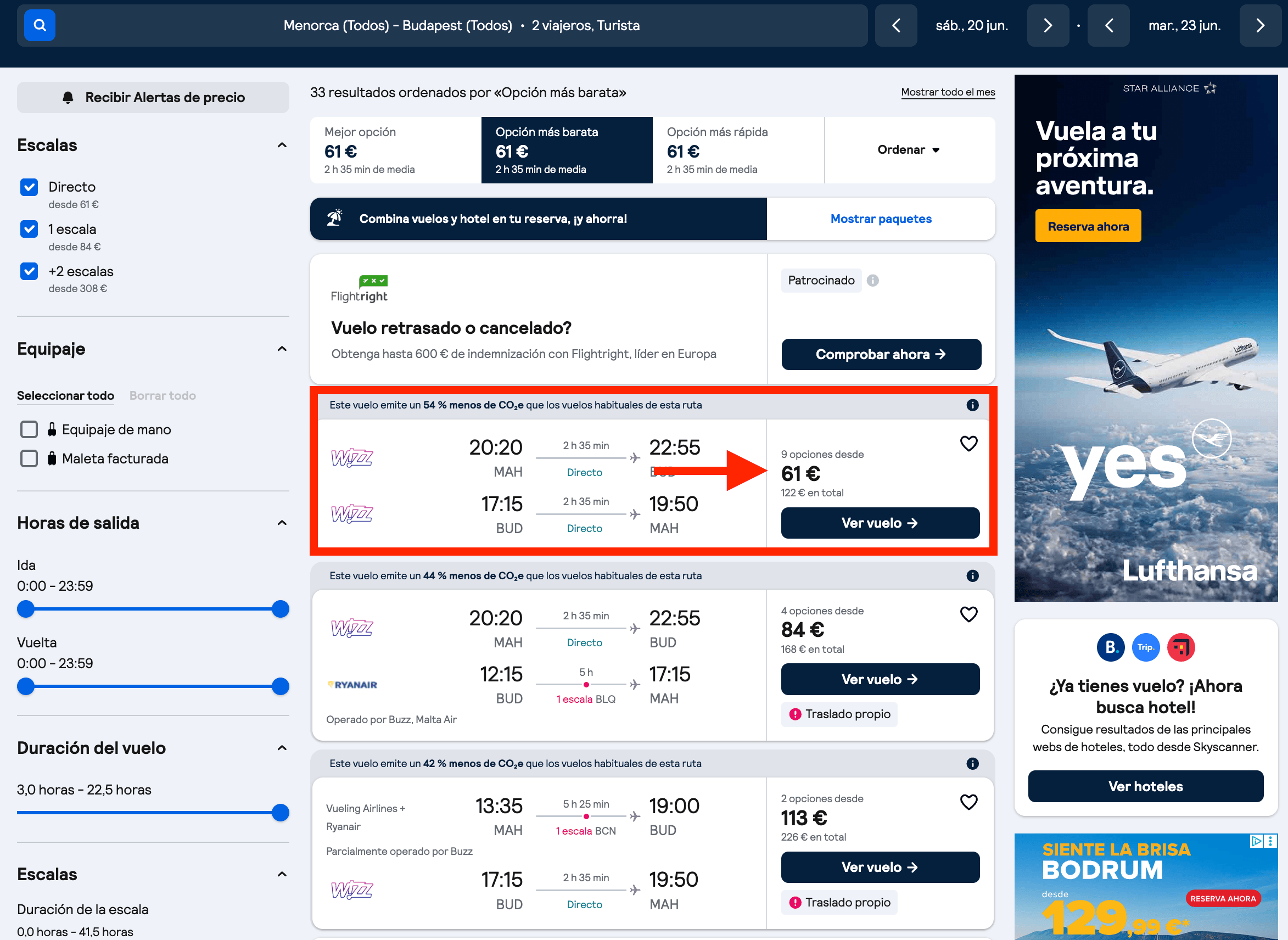 Vuelos a Budapest desde 61€ ida y vuelta