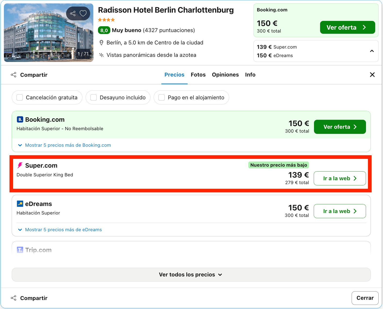 Berlín: hotel 4* cerca de la famosa avenida Kurfürstendamm desde 69€ p.p./noche