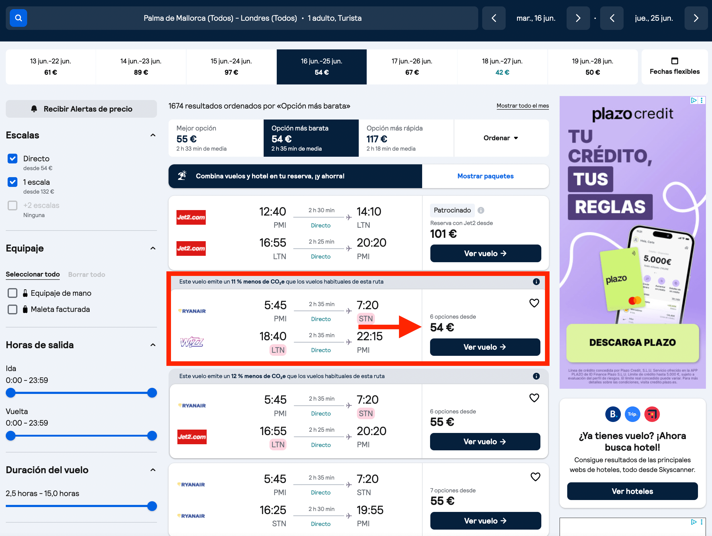 Vuelos a Londres desde 54€ ida y vuelta