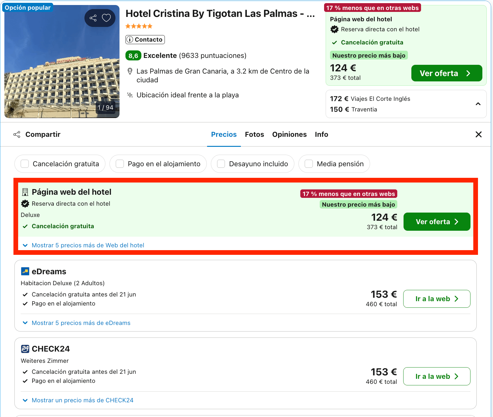Exclusivo hotel 5* en Las Palmas de Gran Canaria desde 62€ p.p./noche