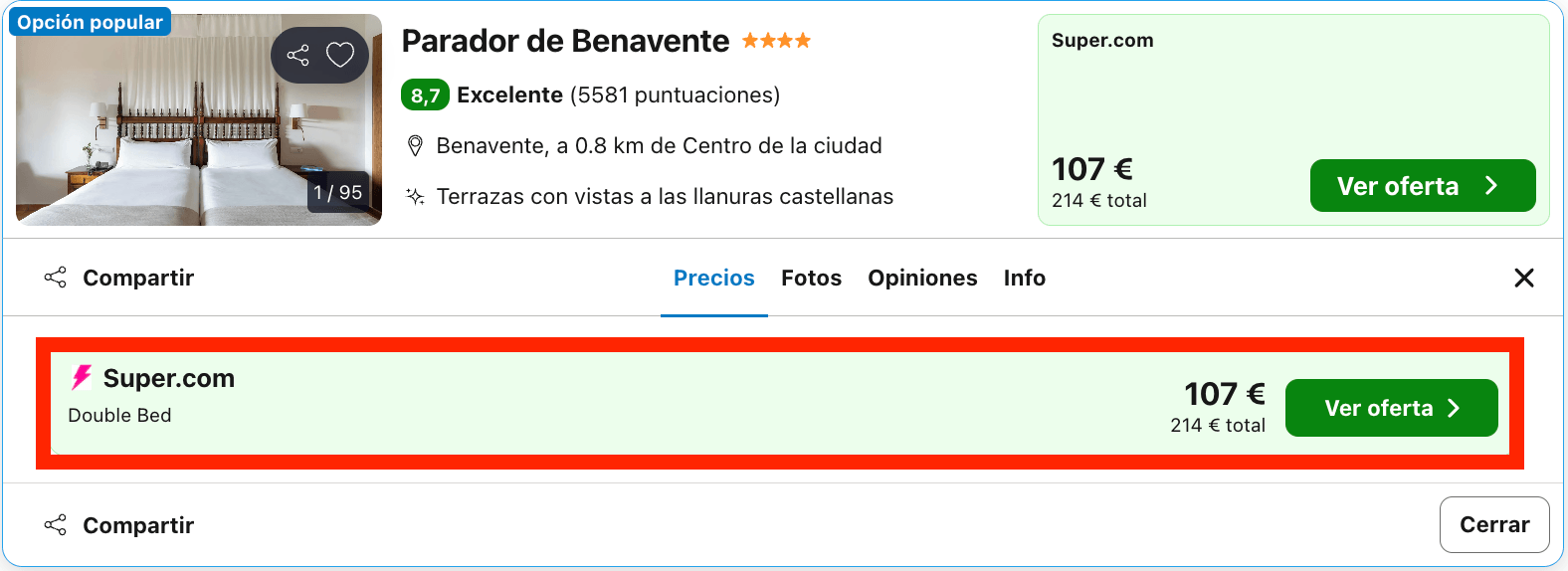 Parador ubicado en un castillo-palacio donde se celebraron las Cortes en 1176 desde 53€ p.p./noche