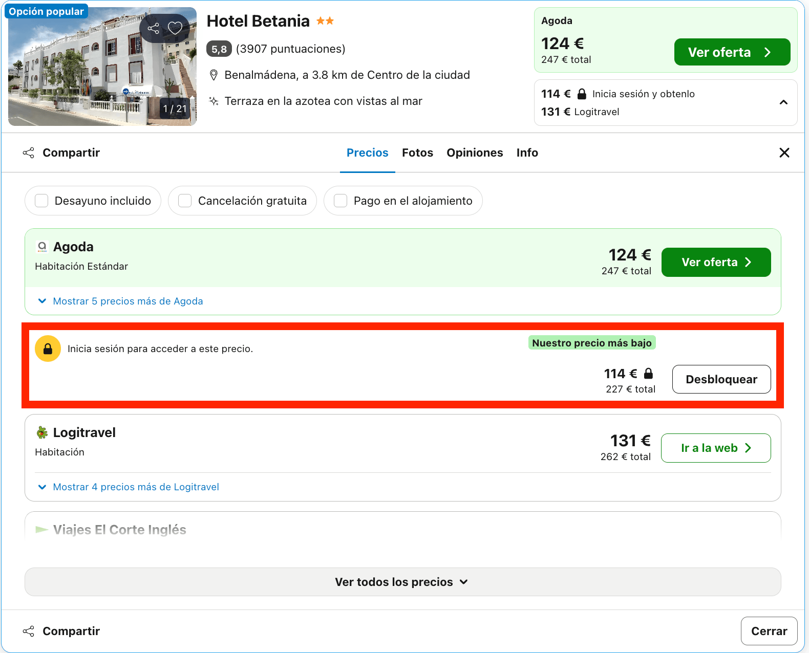 Última hora: hotel en la Costa del Sol desde 57€ p.p./noche