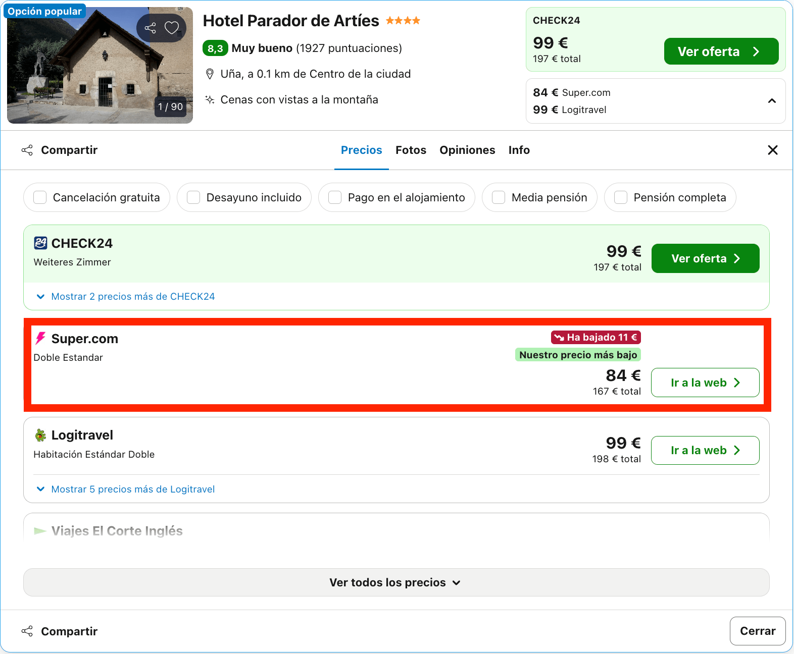Parador en el Pirineo catalán que es una joya arquitectónica del siglo XIV desde 42€ p.p./noche