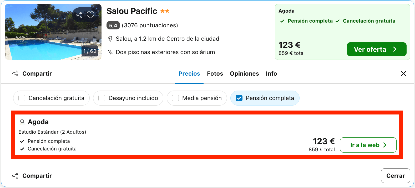 Verano en la Costa Dorada: 7 noches en un hotel con pensión completa desde 429€ p.p.