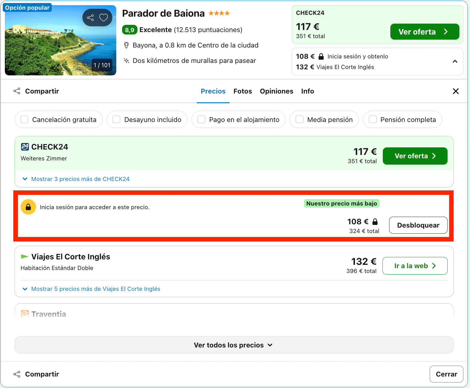 Parador de lujo en una antigua fortaleza medieval desde 54€ p.p./noche