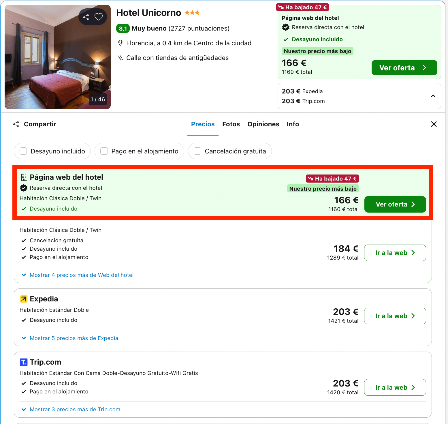 Vuelos a Florencia + 7 noches en un acogedor hotel en Santa María Novella desde 612€ p.p.