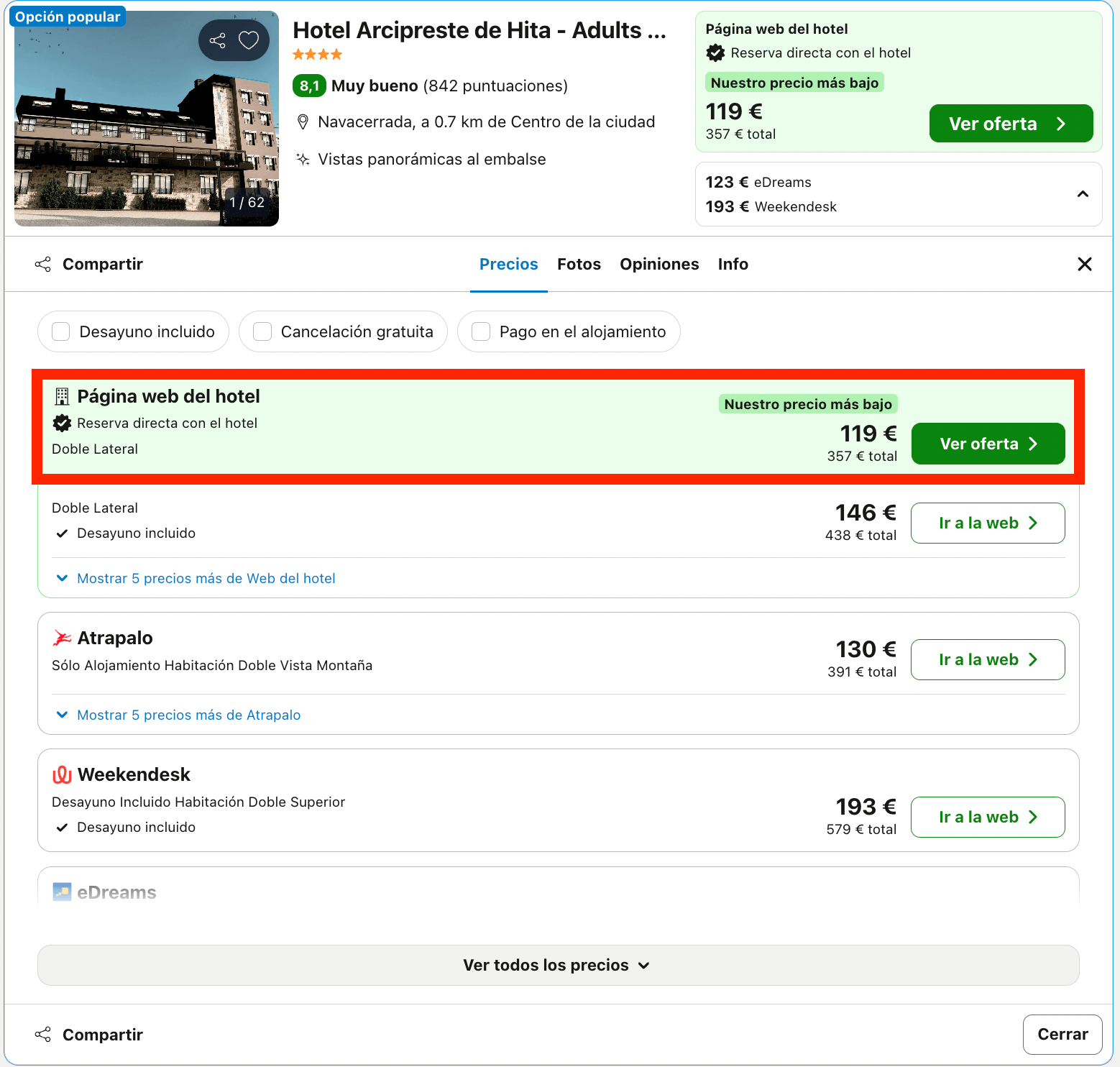 Exclusivo hotel 4* solo adultos en un entorno de ensueño desde 59€ p.p./noche