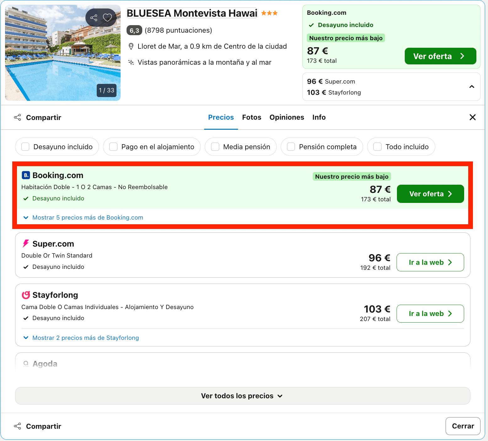 Escapada de última hora a la Costa Brava: hotel con piscinas desde 43€ p.p./noche
