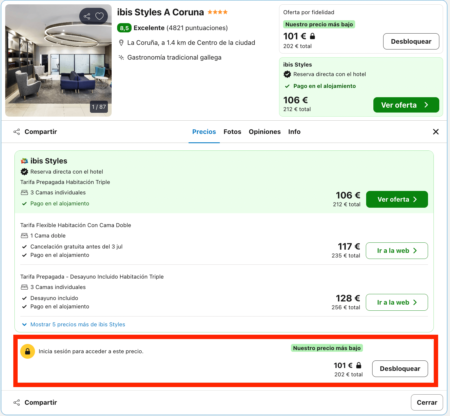 Fin de semana en A Coruña: hotel 4* de diseño desde 50€ p.p./noche