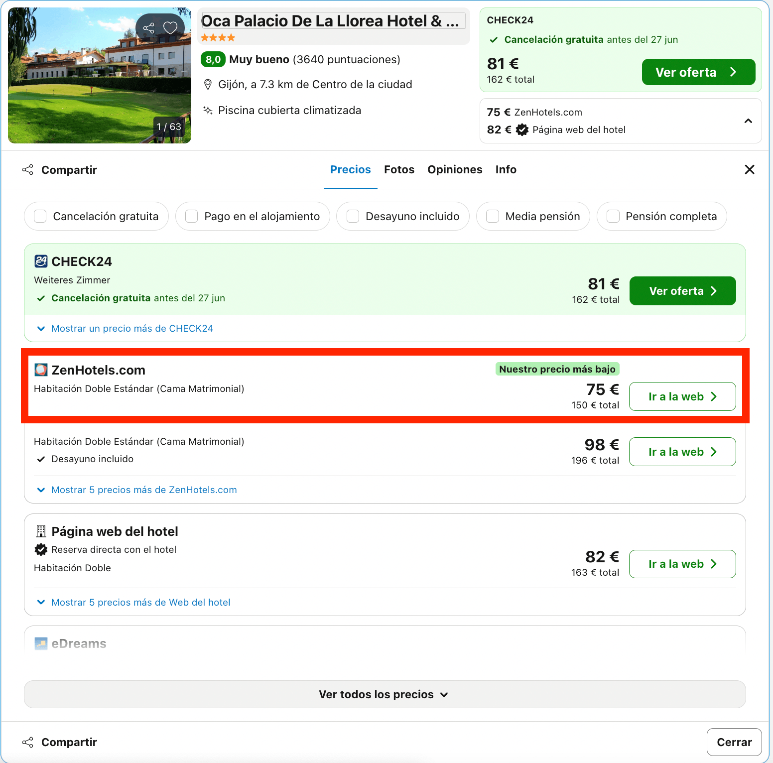 Escapada de última hora en Gijón: hotel 4* con spa ubicado en un antiguo palacete desde 37€ p.p./noche