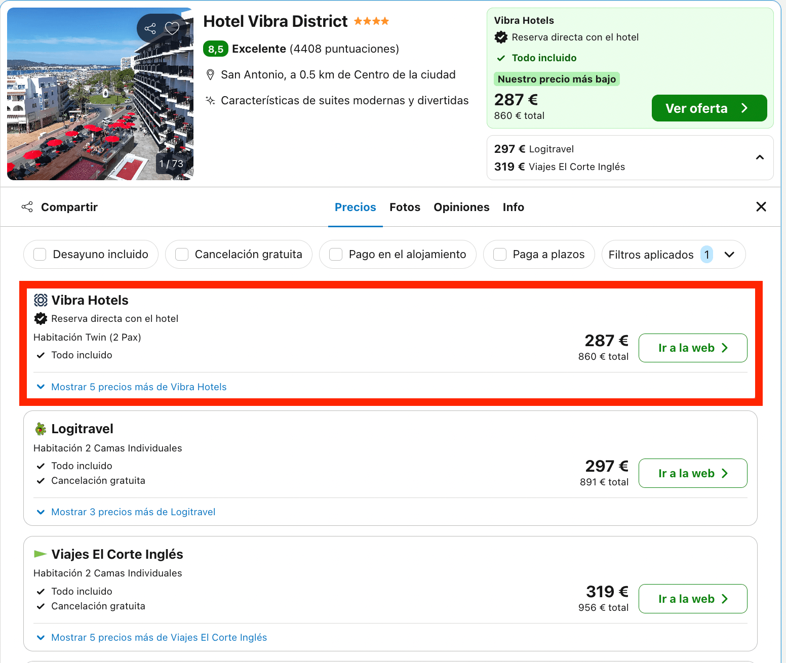 Rompedor hotel 4* solo para adultos en Ibiza con todo incluido desde 143€ p.p./noche