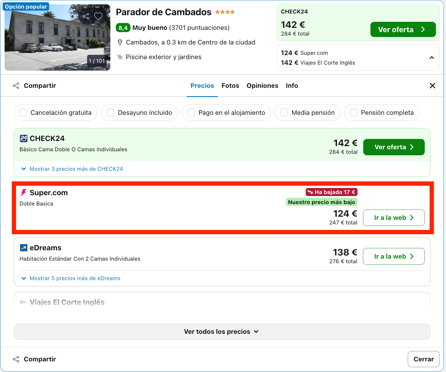 Parador ubicado en una villa marinera de las Rias Baixas desde 62€ p.p./noche