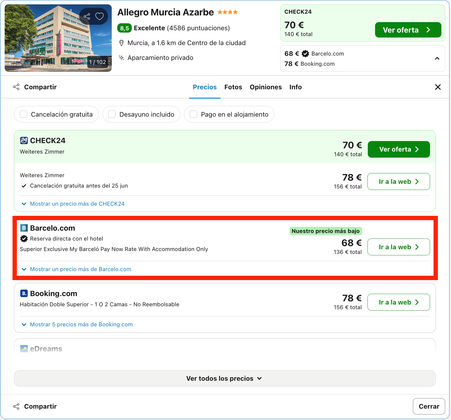 Fin de semana en Murcia: encantador hotel 4* desde 34€ p.p./noche