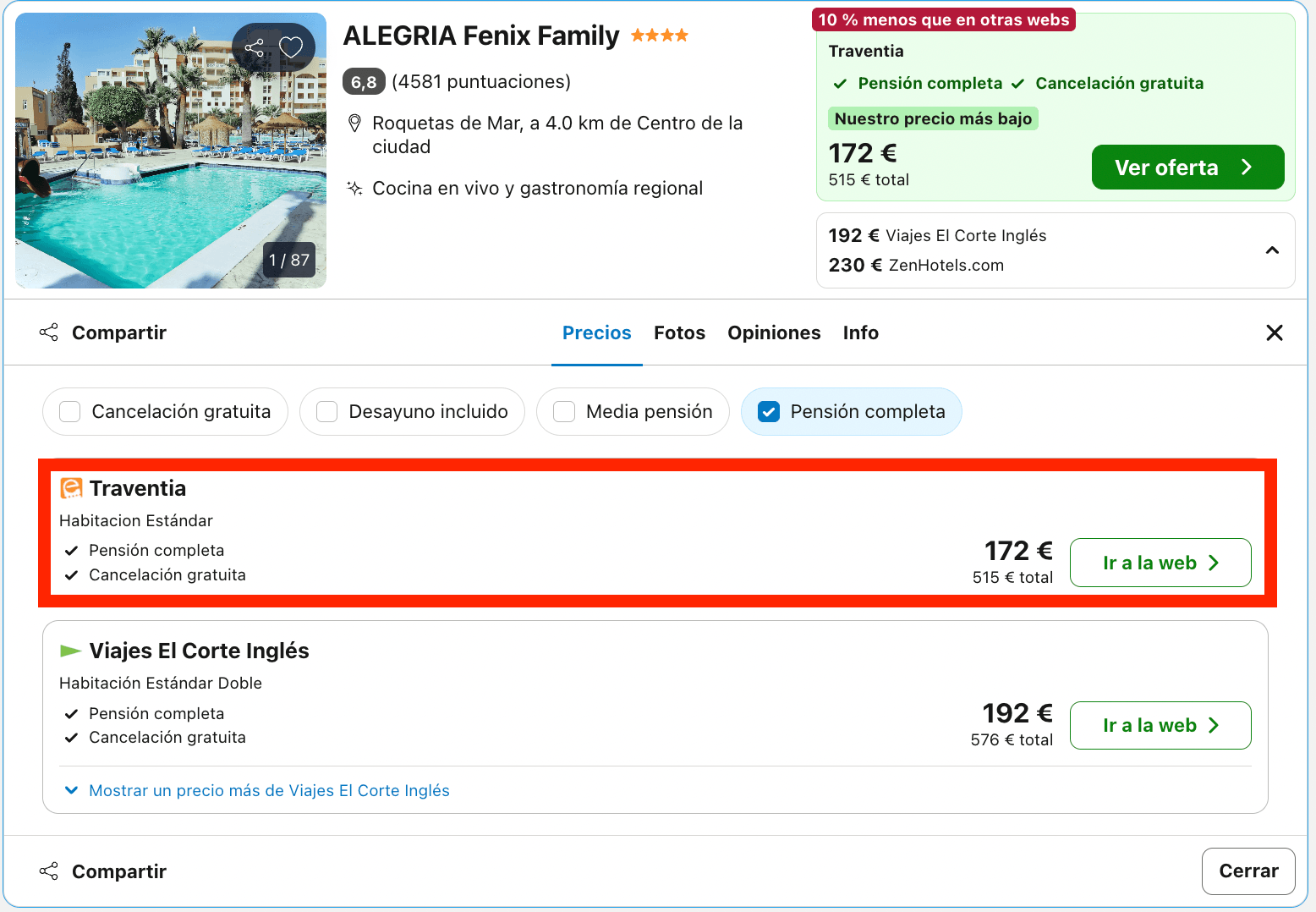 Hotel 4* a un paso de la playa en Roquetas de Mar con todas las comidas incluidas desde 86€ p.p./noche