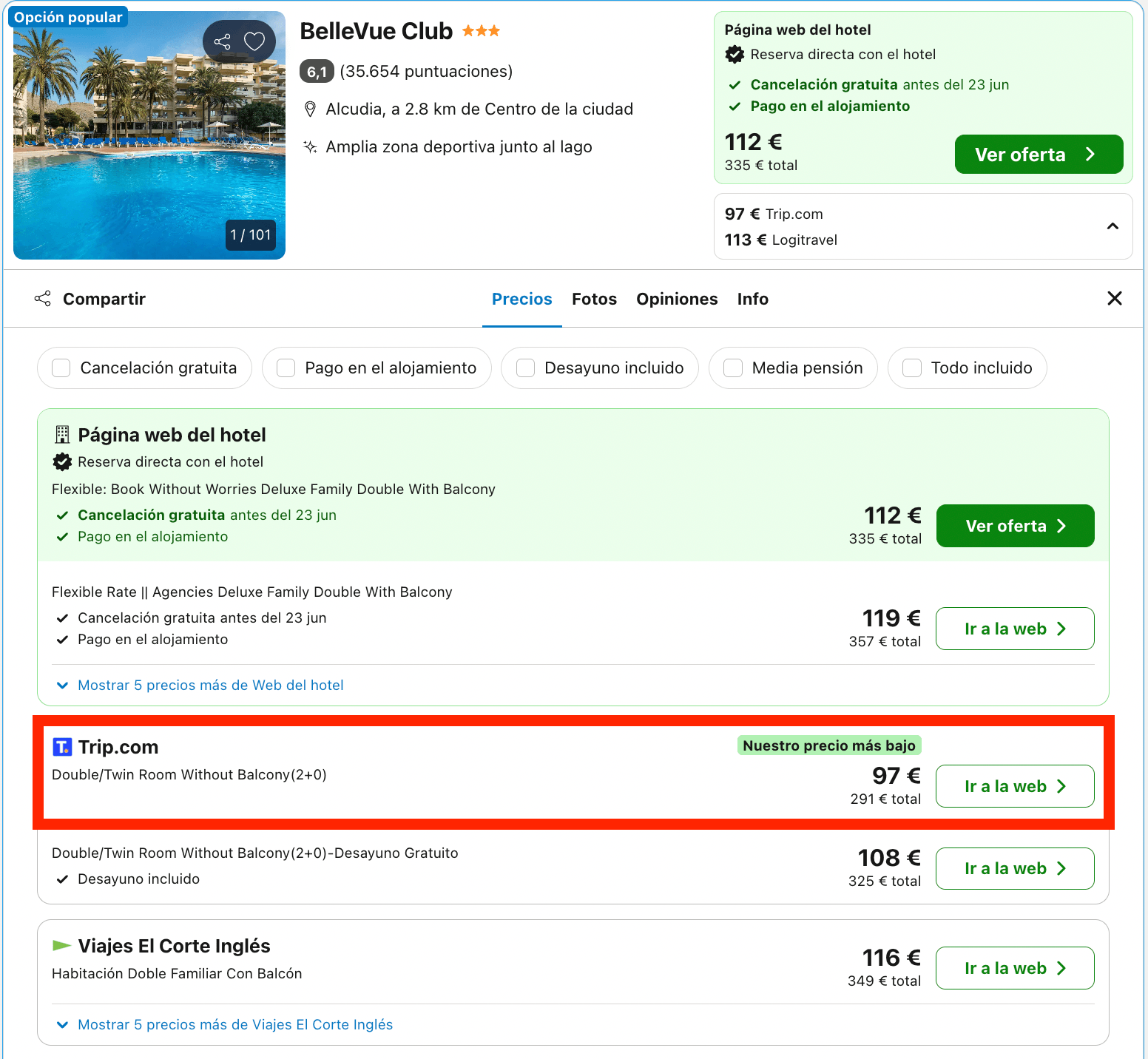 Escapada de última hora: aparthotel en Alcudia desde 48€ p.p./noche