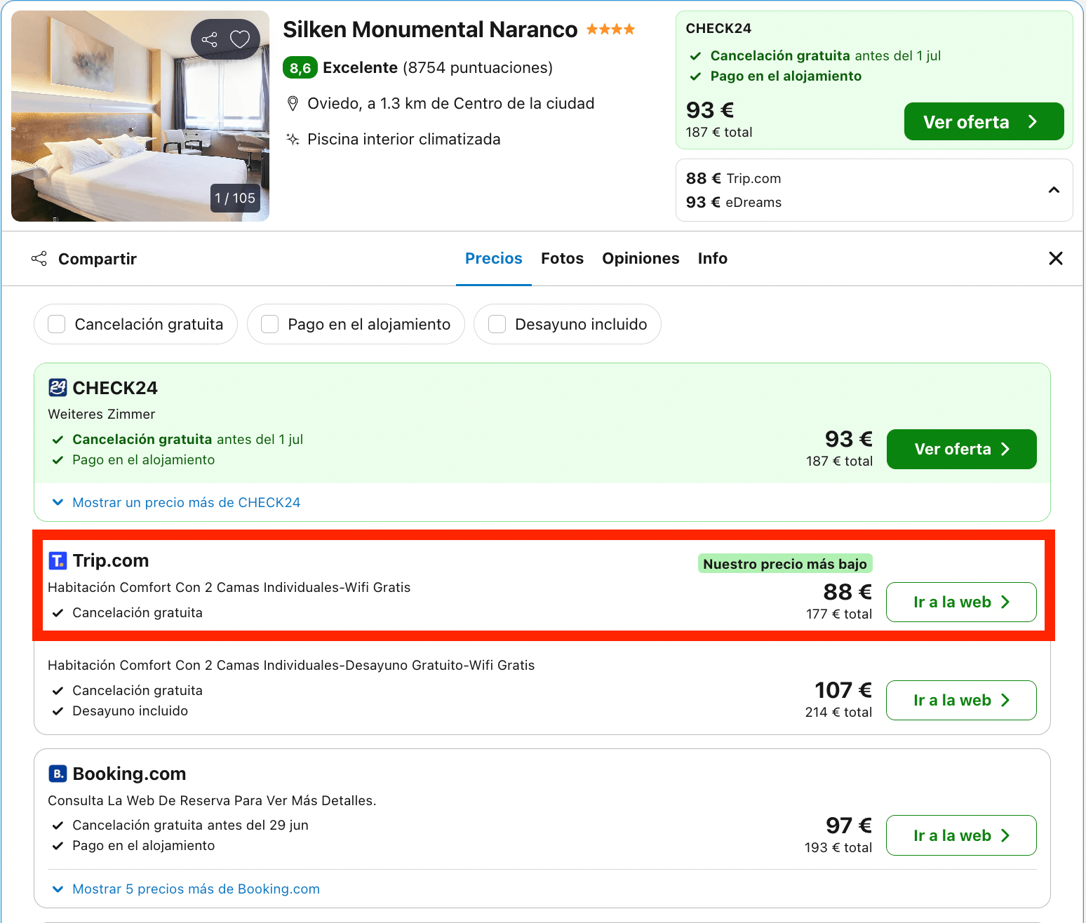 Fin de semana en un hotelazo 4* de Oviedo desde 44€ p.p./noche
