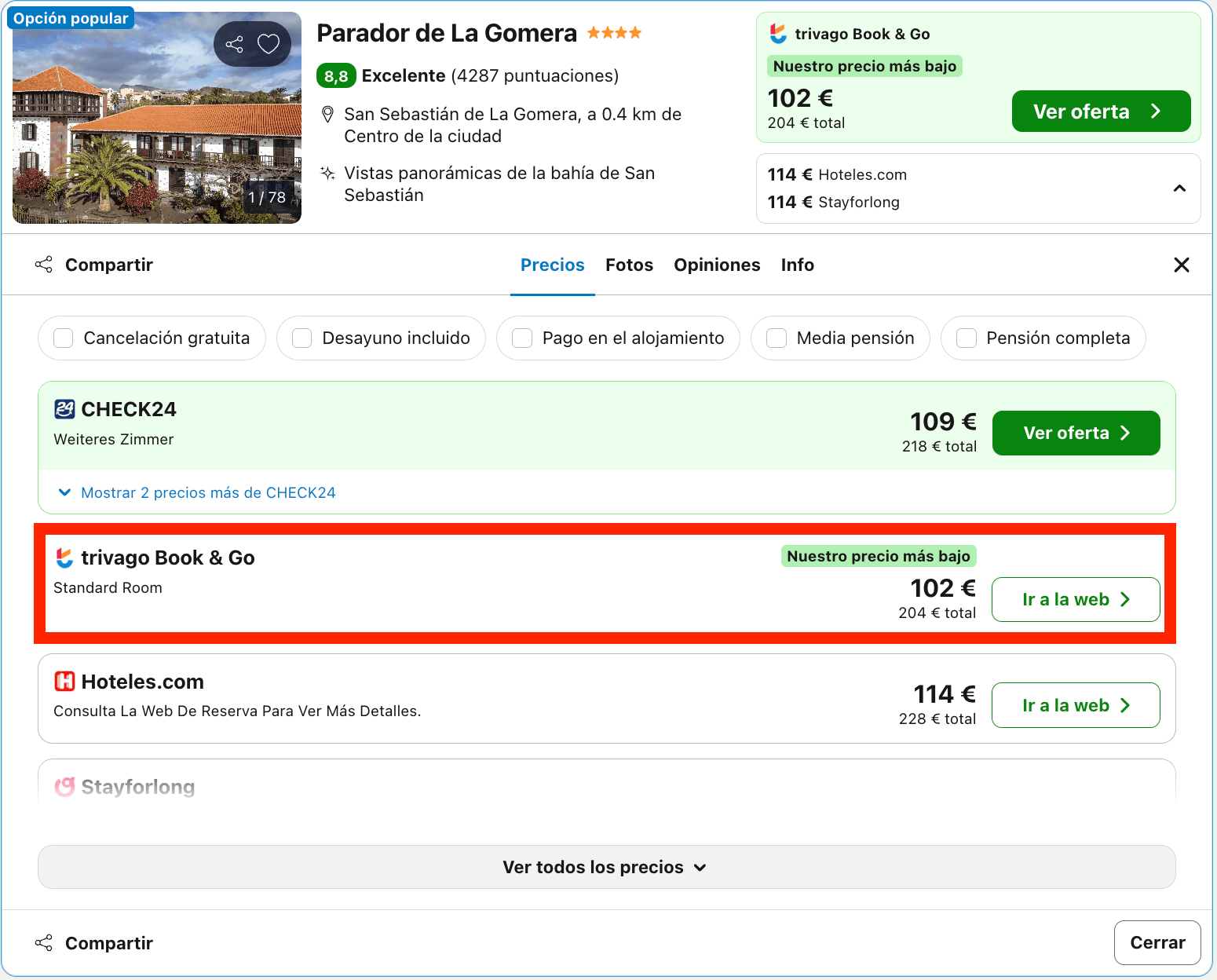 Parador en una isla mágica que tiene un ecosistema único en el mundo desde 51€ p.p./noche