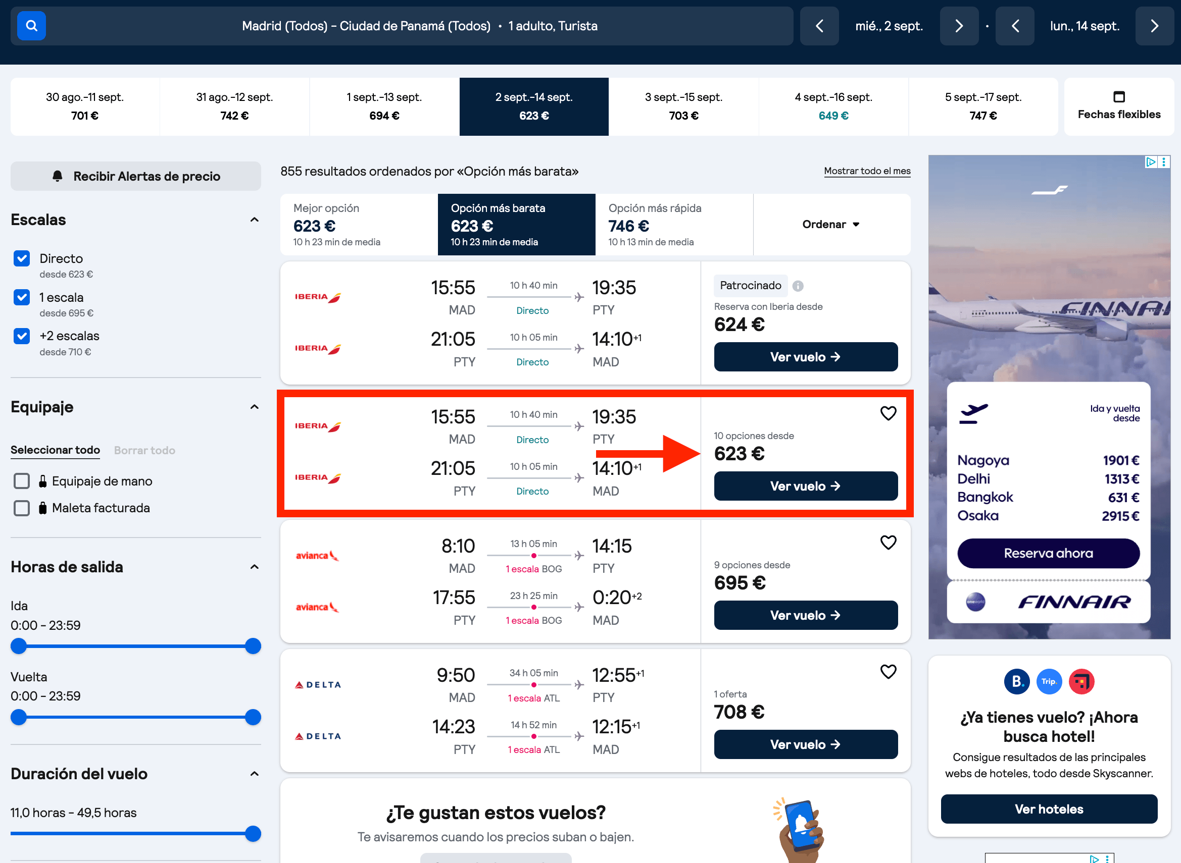 Vuelos directos a Panamá desde 623€ ida y vuelta